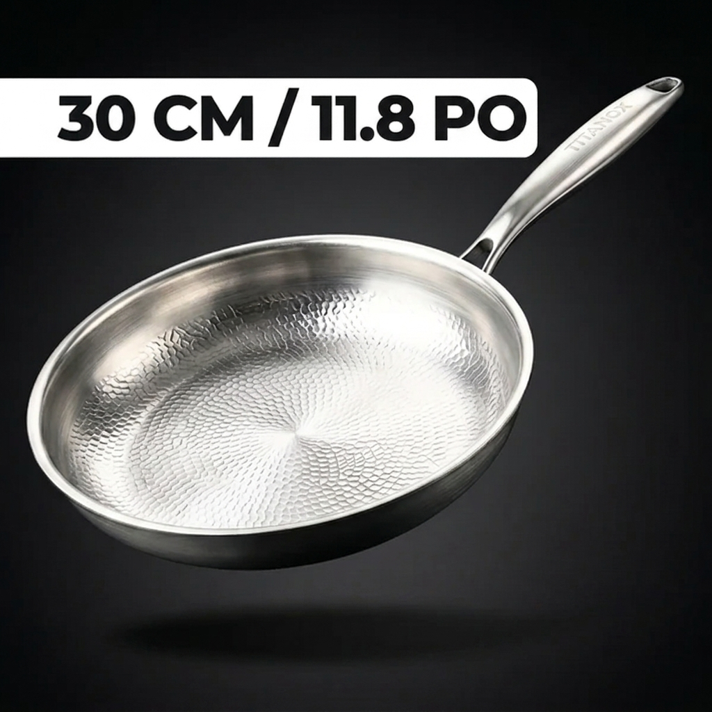 Poêle 100 % titane pur pour une cuisine sans toxines