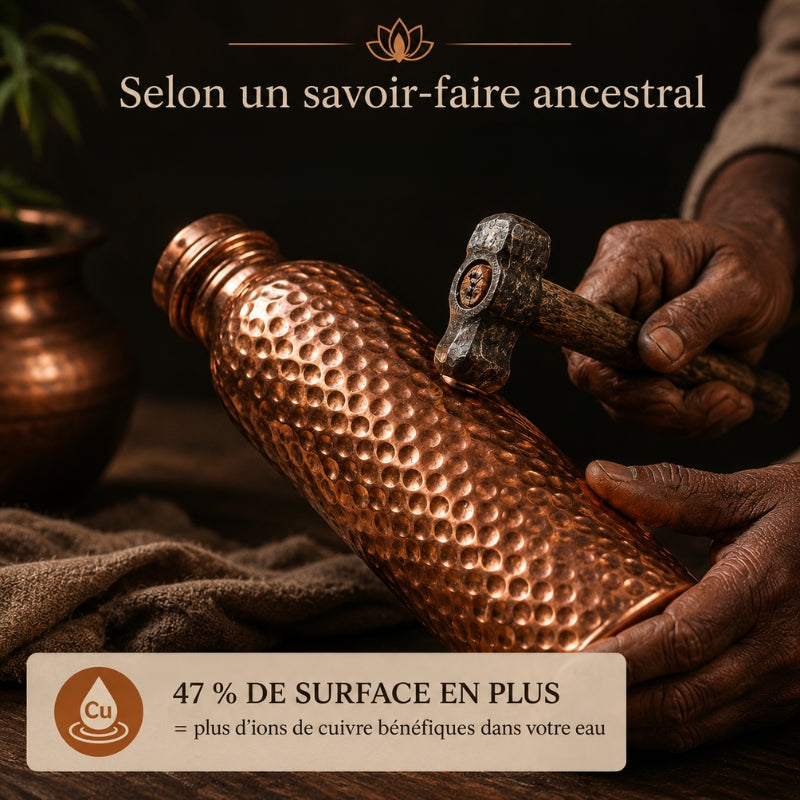 Gourde en Cuivre - Domylea™ | L’Eau Purifiée Naturellement, Sans Plastique