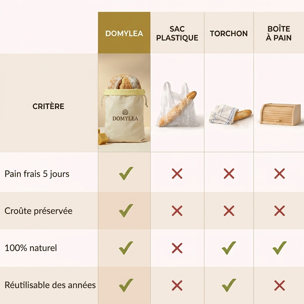Le sac Domylea (30x40cm) - Votre pain frais après 5 jours