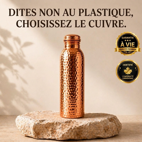 Gourde en Cuivre - Domylea™ | L’Eau Purifiée Naturellement, Sans Plastique