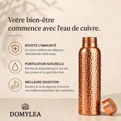 Gourde en Cuivre - Domylea™ | L’Eau Purifiée Naturellement, Sans Plastique