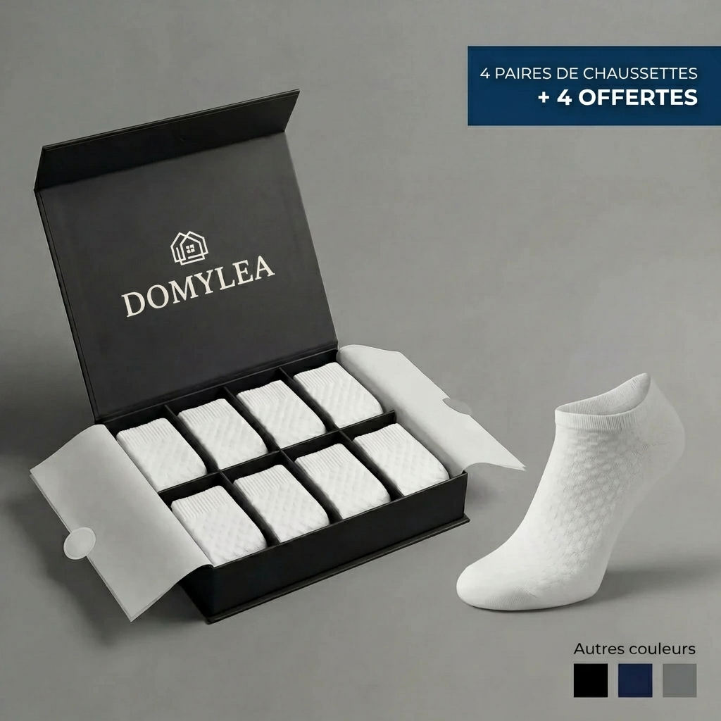Chaussettes courtes Domylea™ en fibre de bambou premium