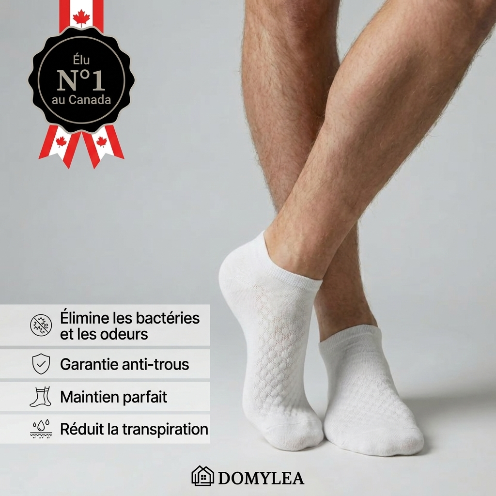 Chaussettes courtes Domylea™ en fibre de bambou premium