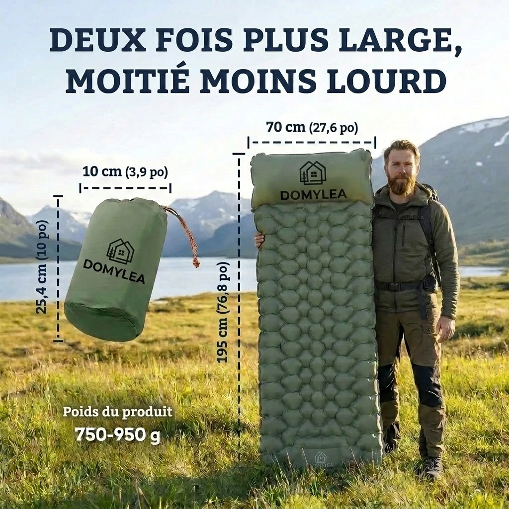 Matelas gonflable – Ultraléger et compact pour le camping
