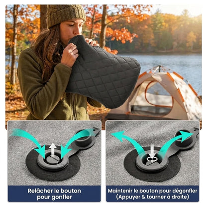 Oreiller de camping gonflable ultraléger et compact