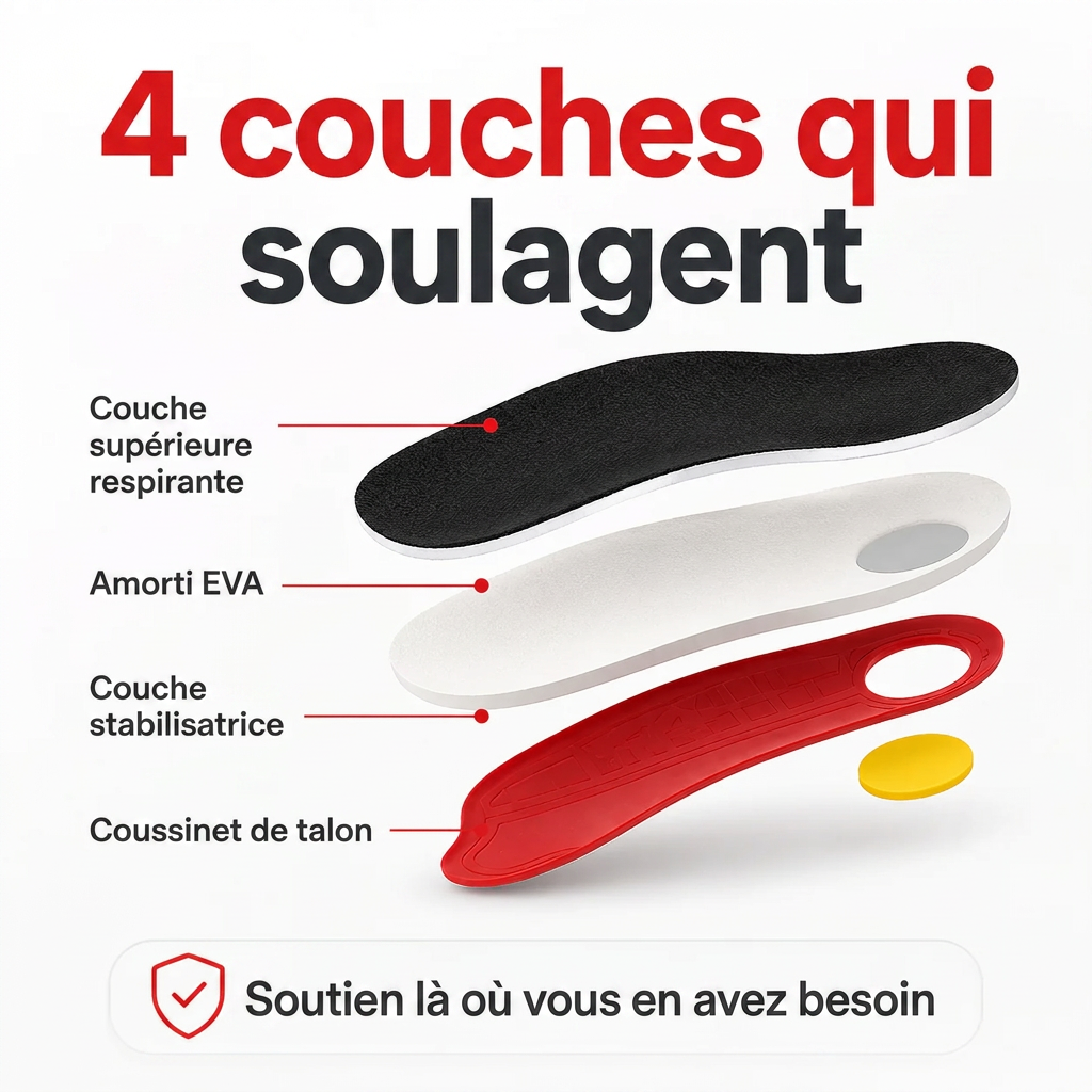 Domylea™ – Semelles orthopédiques à soutien de voûte plantaire