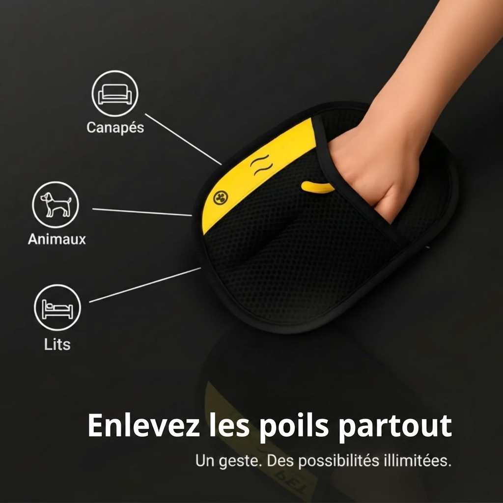 Gant magique anti-poils