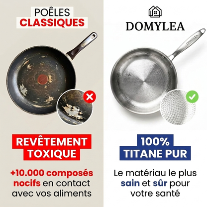 Poêle 100 % titane pur pour une cuisine sans toxines