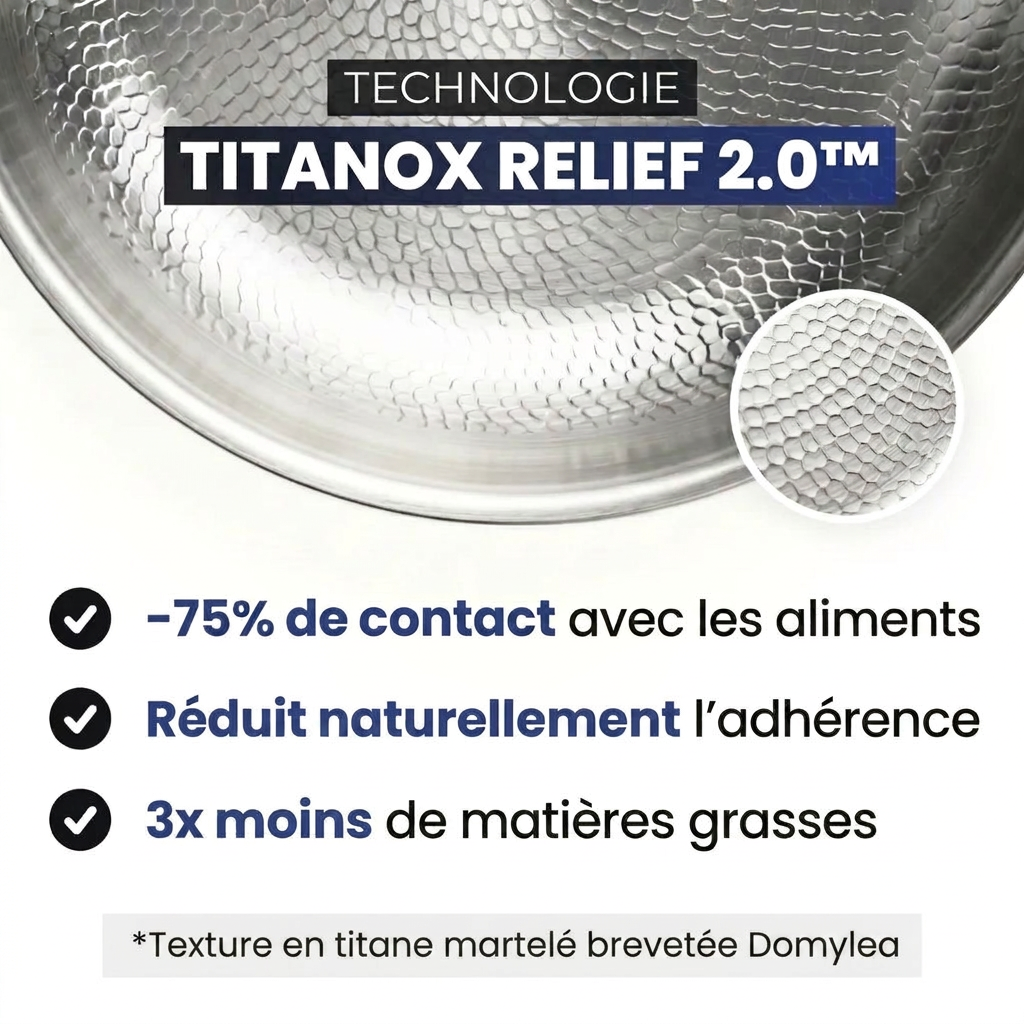 Poêle 100 % titane pur pour une cuisine sans toxines