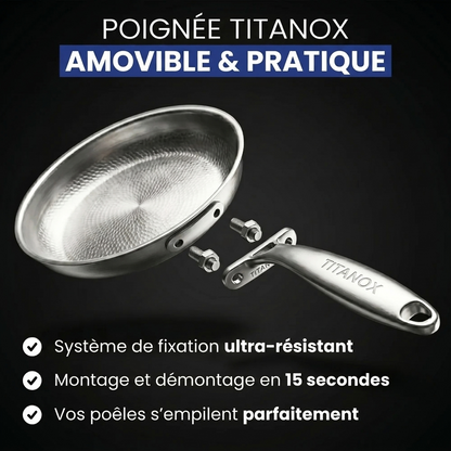 Poêle 100 % titane pur pour une cuisine sans toxines