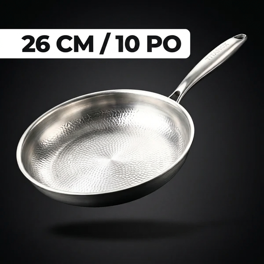Poêle 100 % titane pur pour une cuisine sans toxines