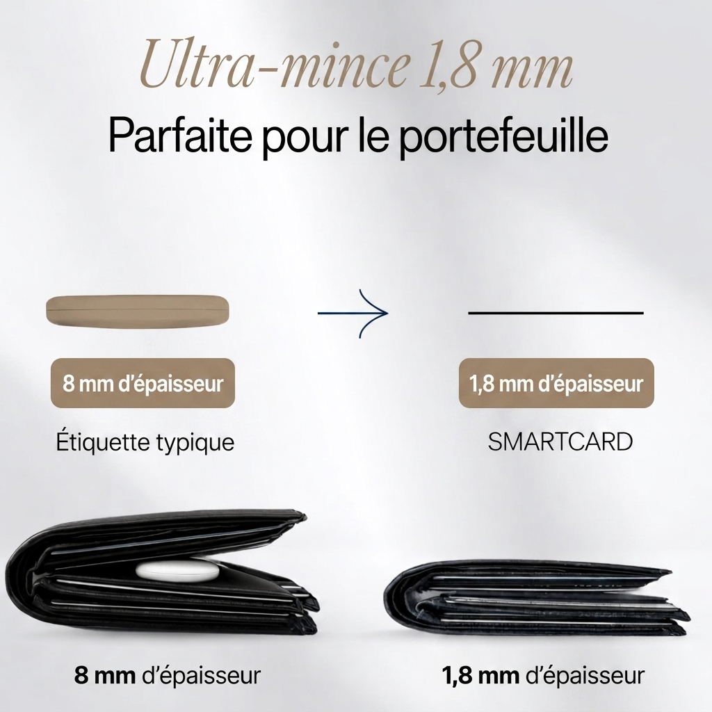 Ultra-mince 1,8 mm, parfaite pour le portefeuille