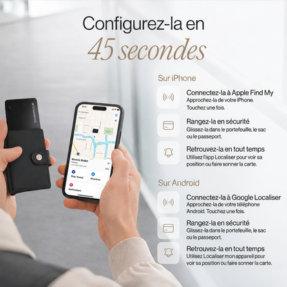 Configurez-la en 45 secondes sur iPhone ou Android