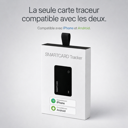 La seule carte traceur compatible avec iPhone et Android