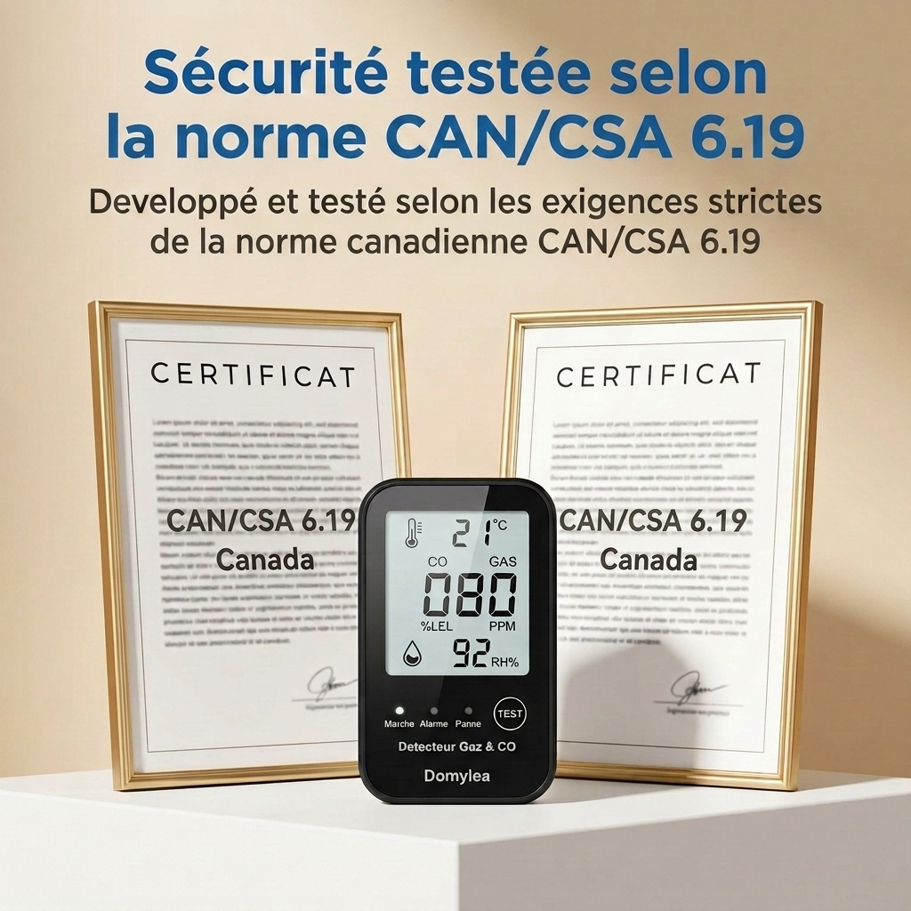 Détecteur CO 4-en-1 Domylea pour la maison