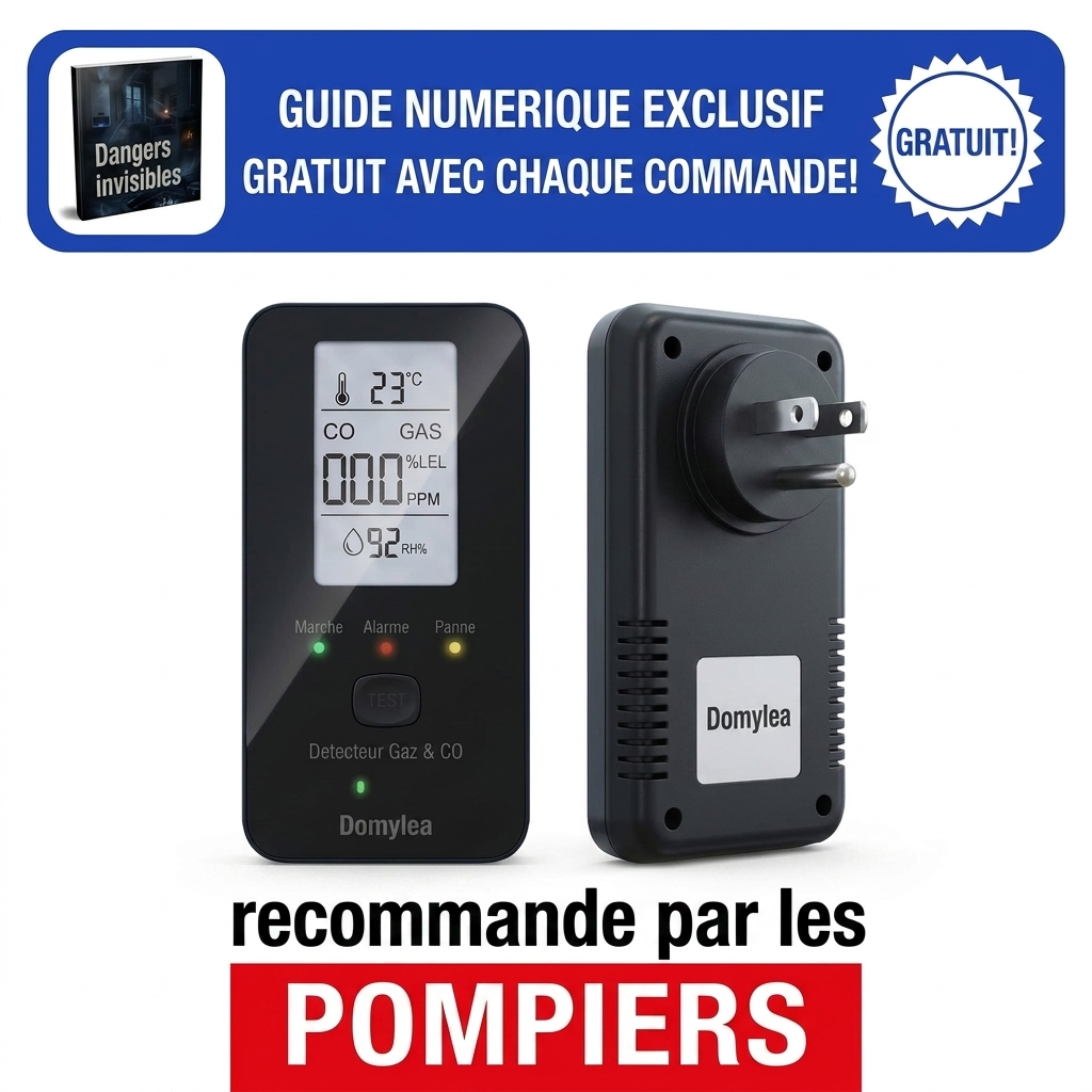 Detecteur CO 4-en-1 Domylea avec guide numerique gratuit